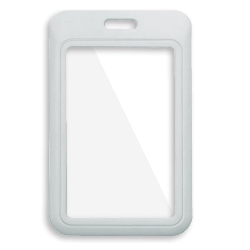 Bilde av Grey 86x54 mm Card holder / carrying case hard plastic / Badge holder. Clear on both sides (vertical / portrait). 60270350 (DE,SE,NO,FI,RO,PL)